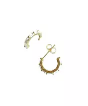 Hoops baguettes zircons - Silver 925 Gold Plated