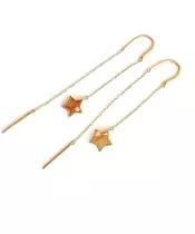 9ct Gold Earrings Stars with zircon