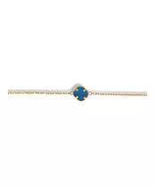 9ct Gold Bracelet with 1 flower Agate