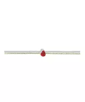 Bracelet Riviera with red & white zircons - Silver 925 Gold Plated