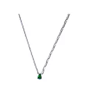 Necklace Green Drop - Silver 925