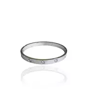 Bangle with zircons - Stainless Steel