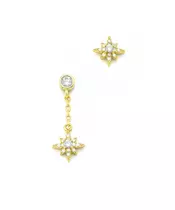 Mini North Star Earrings - Silver 925 Gold Plated