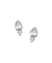 White Drop Earrings - Silver 925