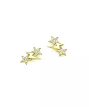 Mini Stars Earrings - Silver 925 Gold Plated