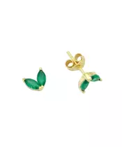 Mini Green Butterfly Earrings - Silver 925 Gold Plated