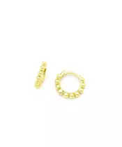 Hoops plain balls - Silver 925 Gold Plated