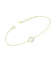 Bracelet with pearl - Silver 925 Gold Plated