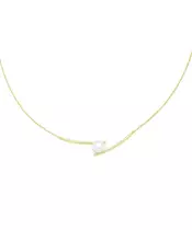 Necklace with pearl - Silver 925 Gold Plated