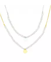 Necklace with pearl - Silver 925 Gold Plated