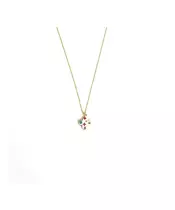 Necklace Flower - Stainless Steel Gold Plated