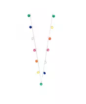 Necklace with Colored Zircons - Silver 925