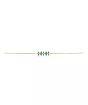 Bracelet Green Bars- Silver 925 & Gold Plated