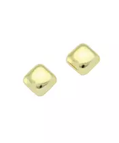 Square Bulky Earrings - Silver 925 Gold Plated