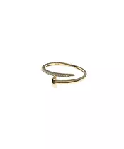 9ct Yellow Gold Ring with Zircons