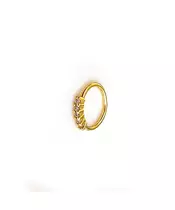 Hoops with Zircons - Silver 925 Gold Plated