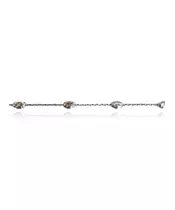 Bracelet Diamond Cut Oval Balls - Silver 925