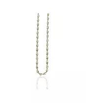 Necklace Diamond Cut Twist - Silver 925 Double Color