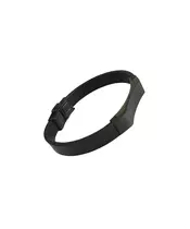 Men's Bracelet Leather - Stainless Steel full black