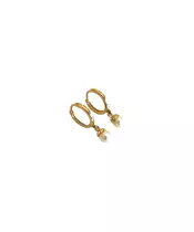 9ct Gold Hoops - pearls