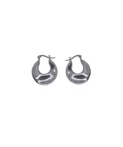 Chunky Hoop Earrings -  Stainless Steel