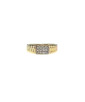 9ct Yellow Gold Ring with Zircons