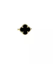 9ct Yellow Gold Ring with Onyx