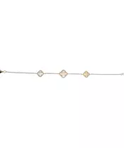 9ct Gold Bracelet with 3 flowers