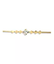 Bracelet Flower White - Stainless Steel Gold Plated