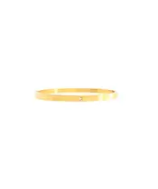 Bangle Solid One Zircon - Stainless Steel Gold