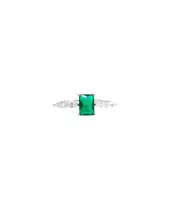 Ring Baguette Green - Silver 925