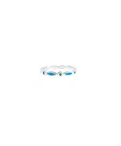 Ring with blue Opal - Silver 925