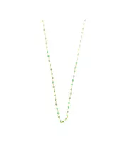 Rosary Light Green Necklace - Silver 925 Gold Plated