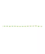 Rosary Light Green Bracelet - Silver 925 Gold Plated