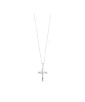 Necklace Cross on Lines - Silver 925