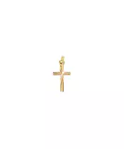 18ct Gold: Cross Pendant - Two Face
