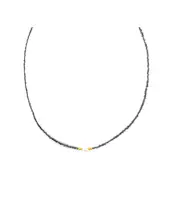 Necklace beads & Pearl - Stainless Steel Gold