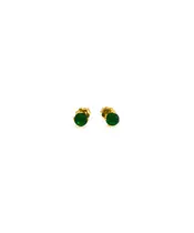 Green Studs 5mm - 9ct  Gold