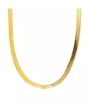 Necklace Flat Snake 4 mm 40 cm - Stainless Steel Gold - Silver