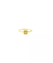 9ct Gold Ring - Cushion Shape White