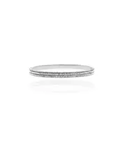 Bangle with Zircons - Stainless Steel Silver