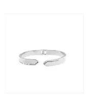 Bangle with Zircons - Stainless Steel Silver