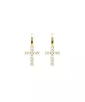 Earrings Cross - Stainless Steel Gold plated