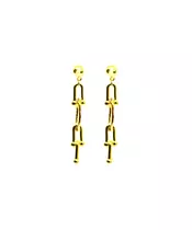 Hanging Earrings Horse-Shoe - Stainless Steel Gold plated