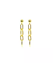 Hanging Earrings Oval loops - Stainless Steel Gold plated