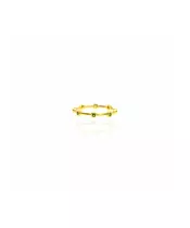 Ring Green Zircons - Silver 925 and Gold Plated