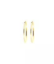 Plain 7.0 cm Hoops - Silver 925 or Gold Plated