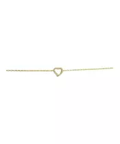 Heart with Zircons Bracelet - Silver 925