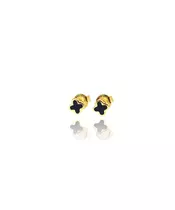 Black Cross Earrings - Silver 925 and Gold Plated