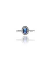 Diana Ring Blue - Silver 925 Gold Plated